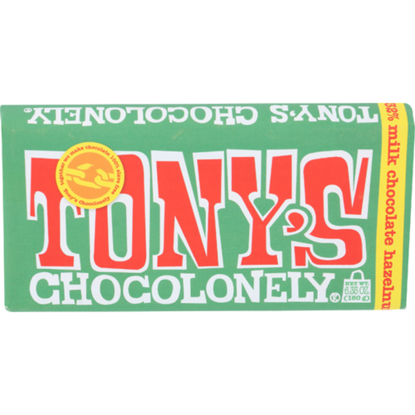 Tony's Chocolonely 32% Milk Chocolate Hazelnut Bar