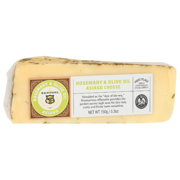 Sartori Rosemary & Olive Oil Asiago Bellavitano Cheese Wedge