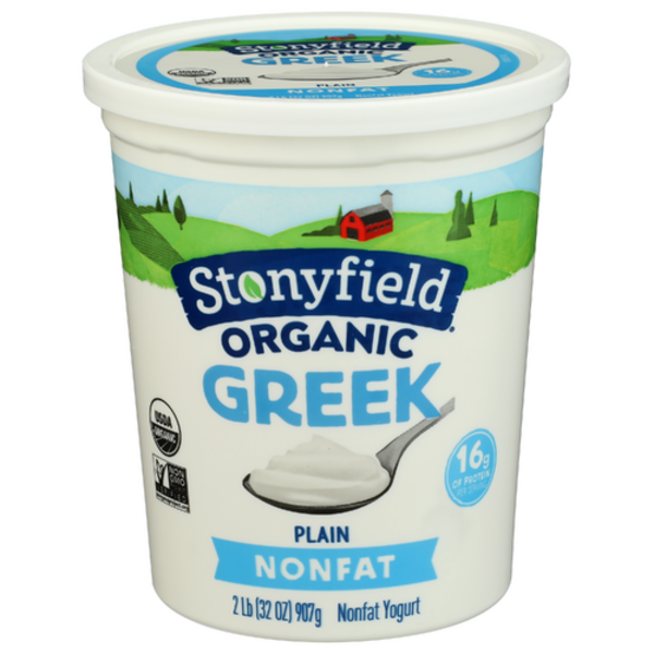 Stonyfield Organic Plain Nonfat Greek Yogurt