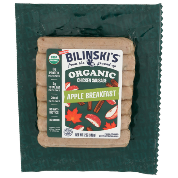 Bilinski's Organic Apple Breakfast Chicken Sausage
