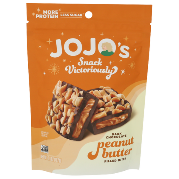 Jojo's Chocolate Dark Chocolate Peanut Butter Filled Bites