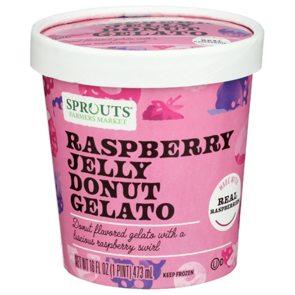 Sprouts Raspberry Jelly Donut Gelato