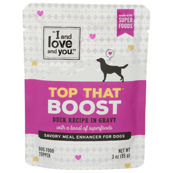 I And Love And You Duck In Gravy Top That Boost Dog Food Topper