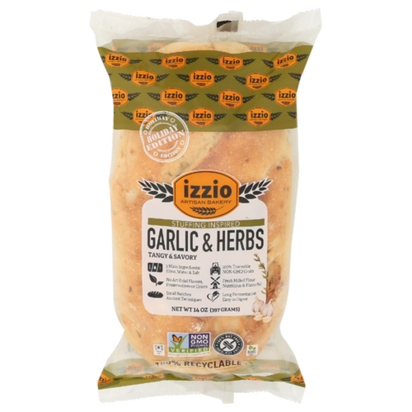 Izzio Artisan Bakery Garlic & Herb Sourdough Bread
