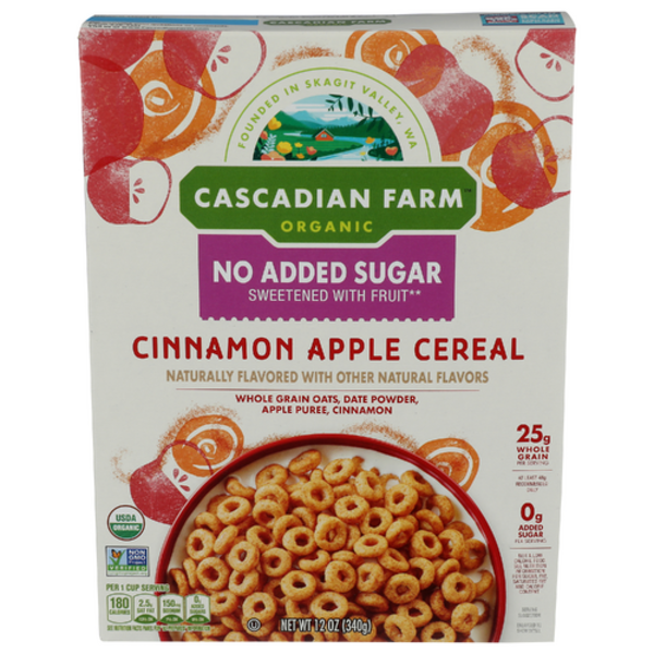 Cascadian Farm Organic Cinnamon Apple No Sugar Added Cereal