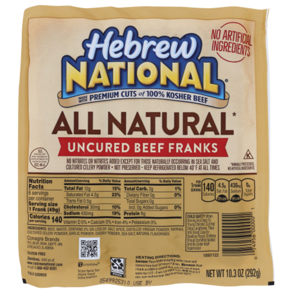 Hebrew National All Natural Uncured Beef Franks