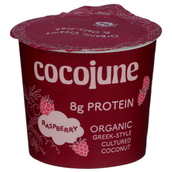 Cocojune Organic Raspberry Greek-Style Cultured Coconut Yogurt