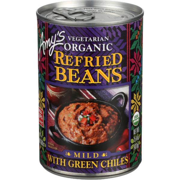 Amy's Refried Beans With Green Chiles
