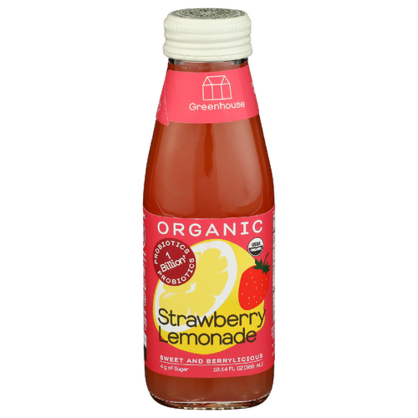 Greenhouse Juice Co Organic Strawberry Lemonade With Probiotics