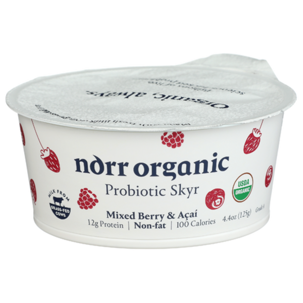 Norr Organic Organic Mixed Berry & Acai Non-Fat Probiotic Skyr Yogurt