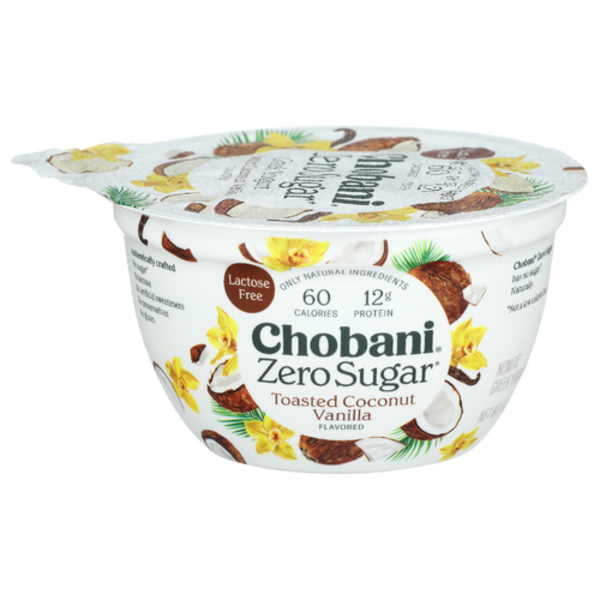 Chobani Toasted Coconut Vanilla Zero Sugar Yogurt