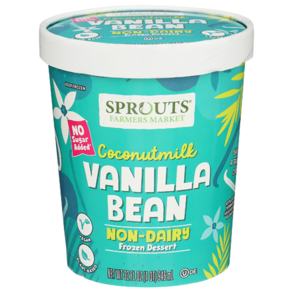 Sprouts Vanilla Bean Coconut Milk No Sugar Added Non Dairy Dessert