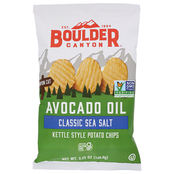 Boulder Canyon Sea Salt Avocado Oil Canyon Cut Chips