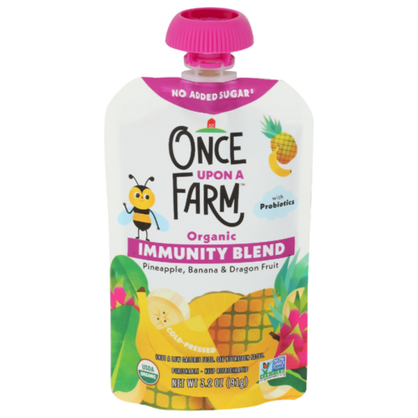 Once Upon A Farm Organic Pineapple Baa Dragon Fruit Immunity Blend